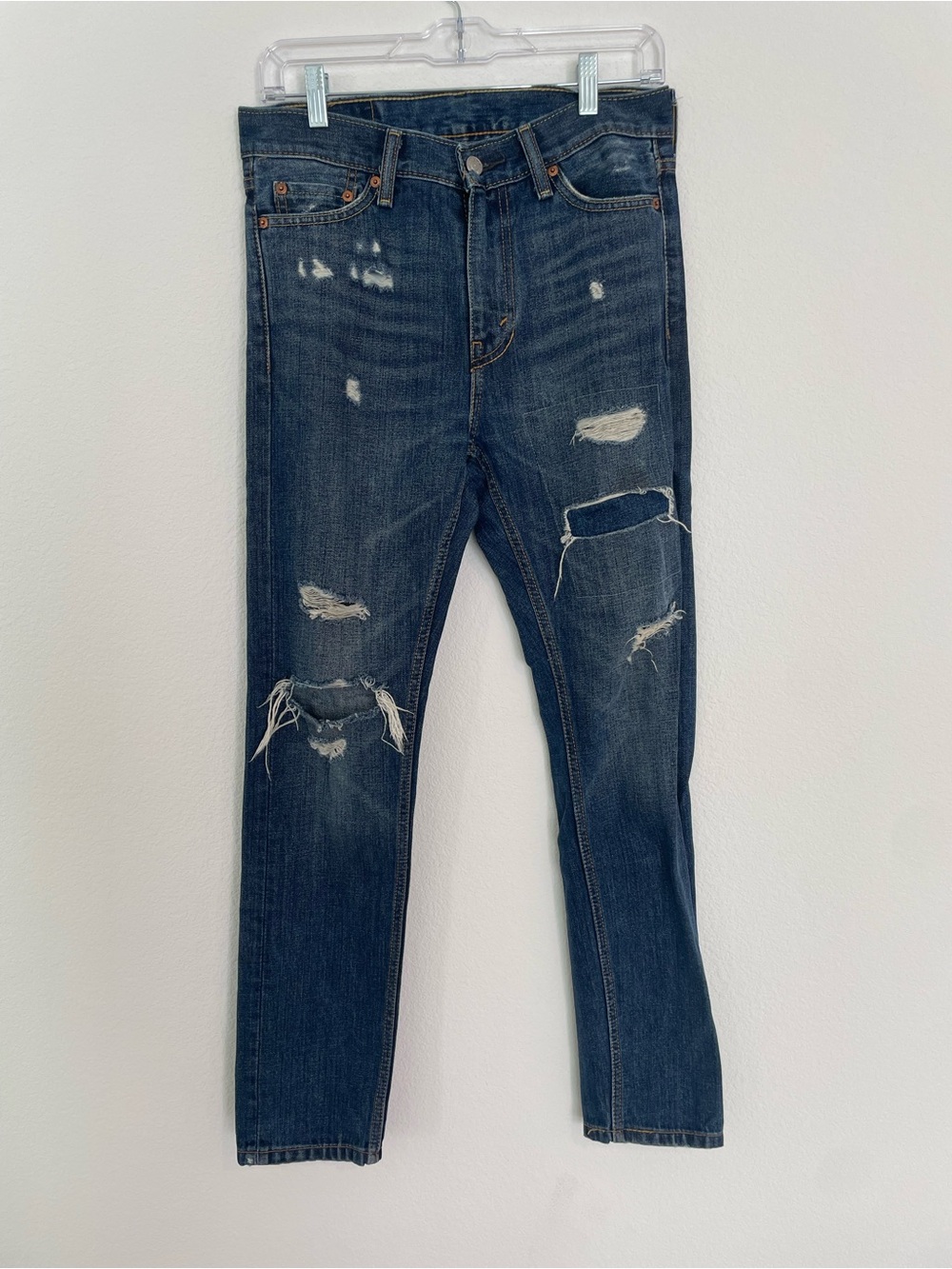Levi's 510 Women’s Distressed Blue Straight Jeans 29x30